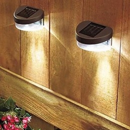 Fehér fény Solar Light Path Wall Tájkép Mount Kerti Kerítés Light