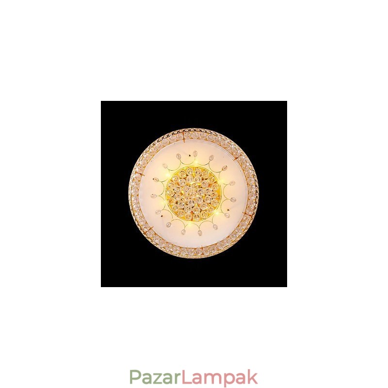 Kerek kristály abszorpciós kupola mennyezeti lámpa átmérője 80 cm, 15 izzót tartalmaz