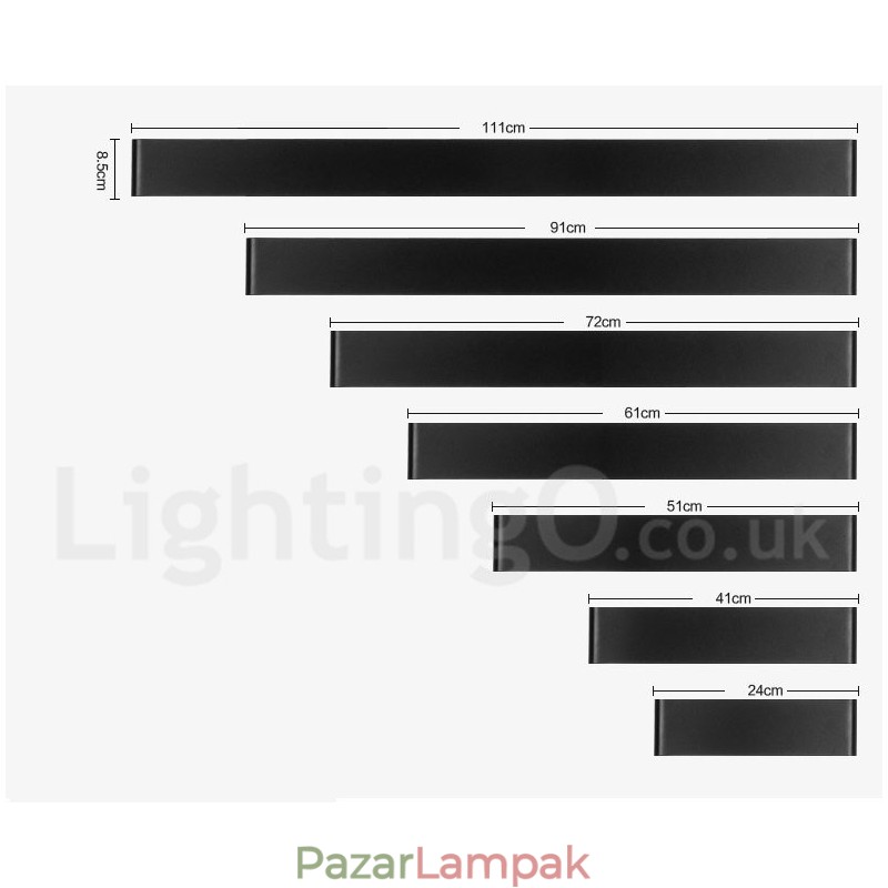 Hosszú, modern, kortárs fali lámpák és lámpák beltéri fém fali lámpákhoz, IP 44 fürdőszobához, hálószobához, nappalihoz