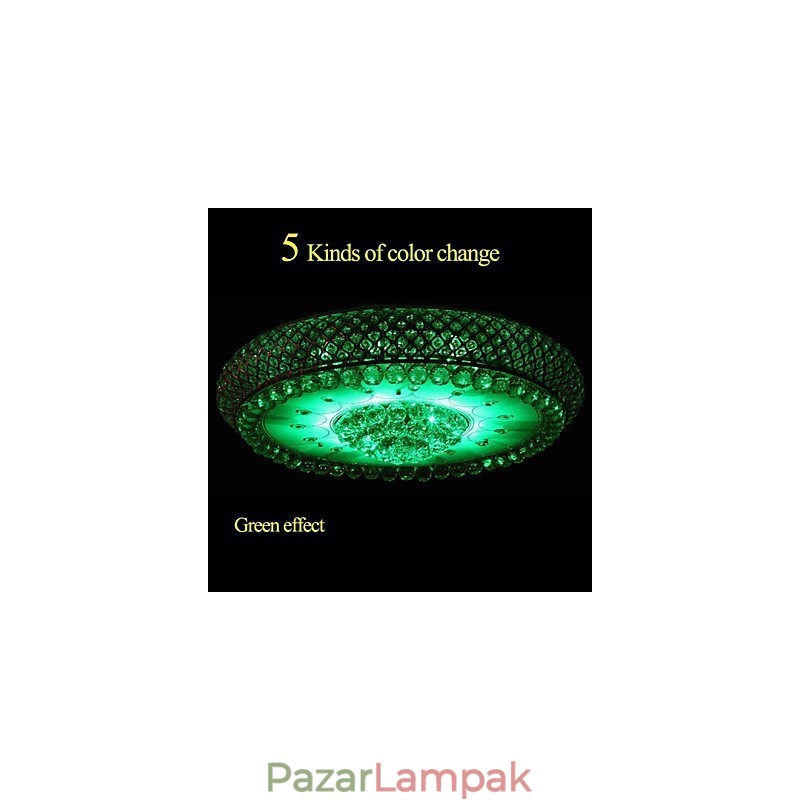 Kerek kristály abszorpciós kupola mennyezeti lámpa átmérője 80 cm, 15 izzót tartalmaz