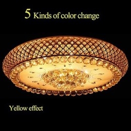 Kerek kristály abszorpciós kupola mennyezeti lámpa átmérője 80 cm, 15 izzót tartalmaz