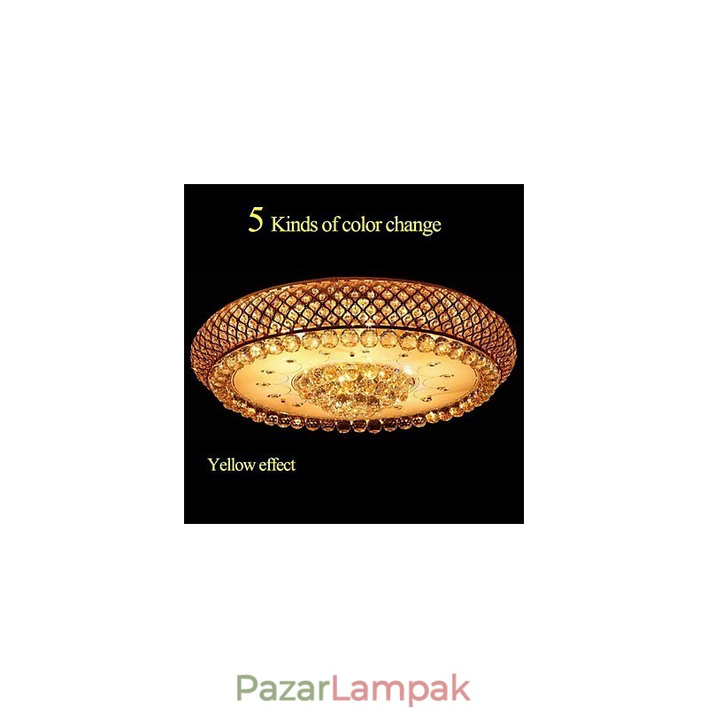 Kerek kristály abszorpciós kupola mennyezeti lámpa átmérője 80 cm, 15 izzót tartalmaz