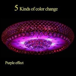 Kerek kristály abszorpciós kupola mennyezeti lámpa átmérője 80 cm, 15 izzót tartalmaz