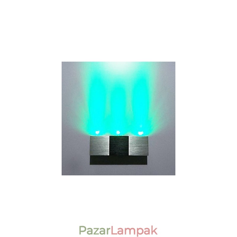 Modern fali lámpa szórófénnyel, négyszögletes alumínium testtel