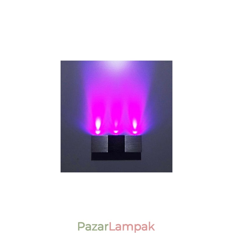 Modern fali lámpa szórófénnyel, négyszögletes alumínium testtel