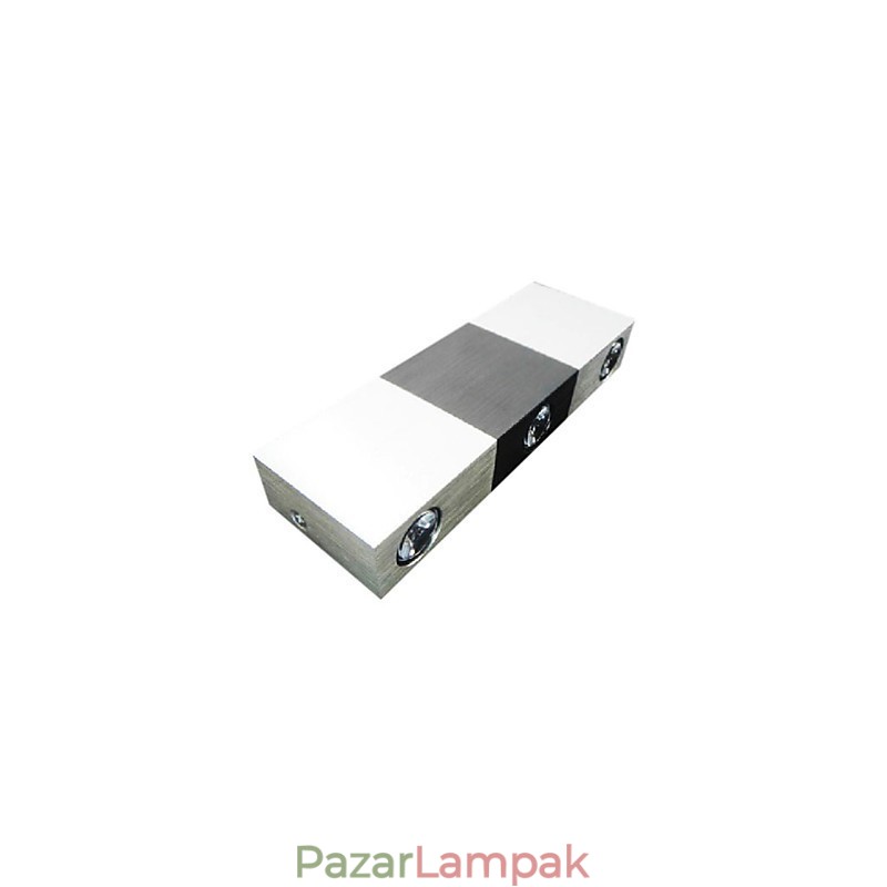 Modern fali lámpa szórófénnyel, négyszögletes alumínium testtel