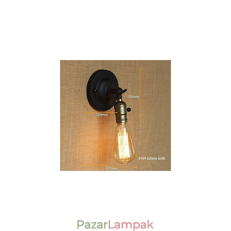 Edison villanykörte folyosó retro minimalista éjjeli folyosó kávézó terasz csatorna mini falikar