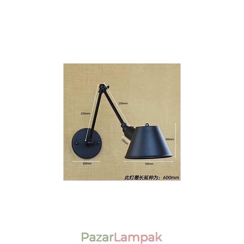 Ipari levegő, kreatív személyiség, hosszú karú bárkávézó, egyszerűen díszített dekoratív falikar