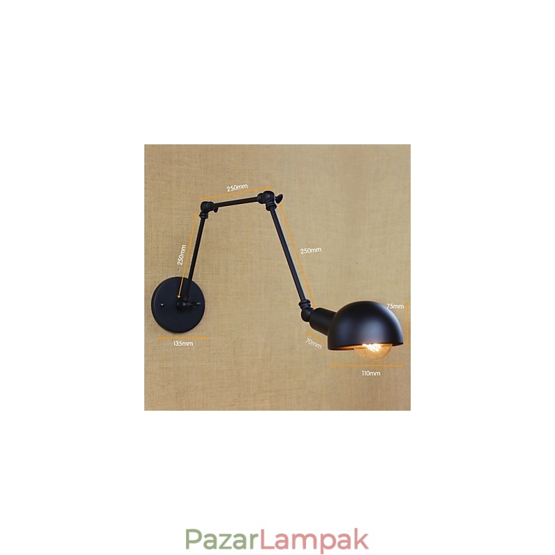 Retro ipari stílusú folyosó lépcsők folyosó hosszú karú fali lámpa Kovácsoltvas erkély étterem bár