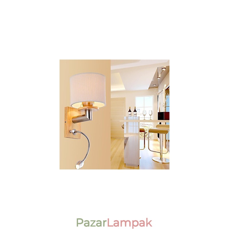 Fali lámpa egy fényű olvasólámpával