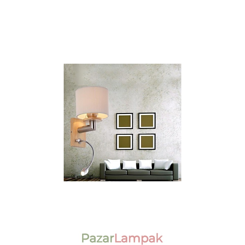 Fali lámpa egy fényű olvasólámpával
