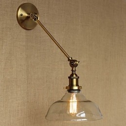 A vas üveg bronz sárgaréz kar stílusú retro kreatív amerikai country hall hálószoba fali lámpa