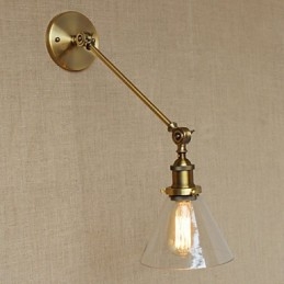 A vas üveg bronz sárgaréz kar stílusú retro kreatív amerikai country hall hálószoba fali lámpa