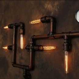 Fali lámpa Falikar 6 fényű bronz finn ipari stílusú rusztikus ház fém