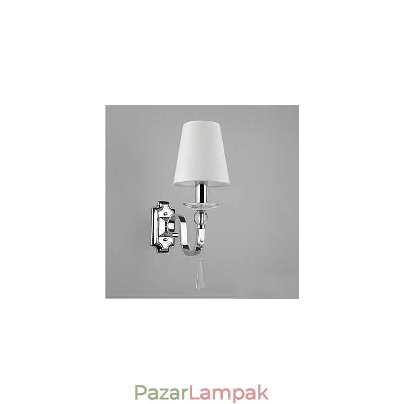 Meleg fehér fali lámpa kristálycseppekkel