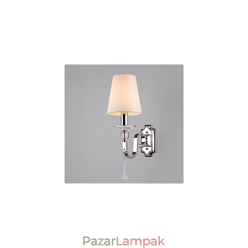 Meleg fehér fali lámpa kristálycseppekkel