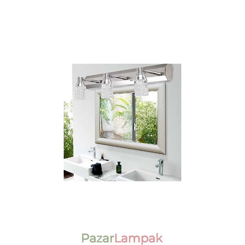 Modern fali lámpa üvegbuborék-ernyővel, tükör elülső stílusban