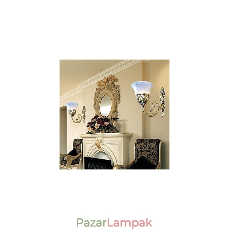 Bronz falilámpák Lámpák Moire Glass European Retro Classic 220V