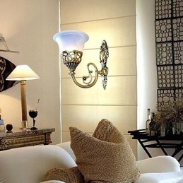Bronz falilámpák Lámpák Moire Glass European Retro Classic 220V