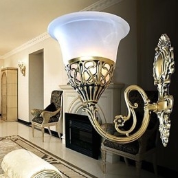 Bronz falilámpák Lámpák Moire Glass European Retro Classic 220V