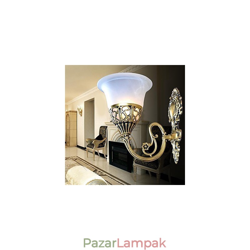 Bronz falilámpák Lámpák Moire Glass European Retro Classic 220V