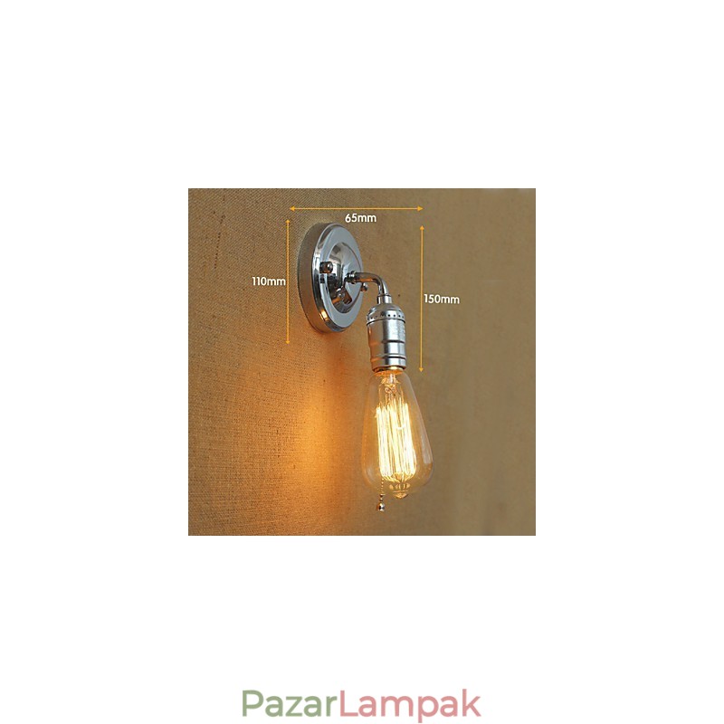 Amerikai vidéki vidéki retro modern Edison villanykörte folyosó mini nappali fali lámpa