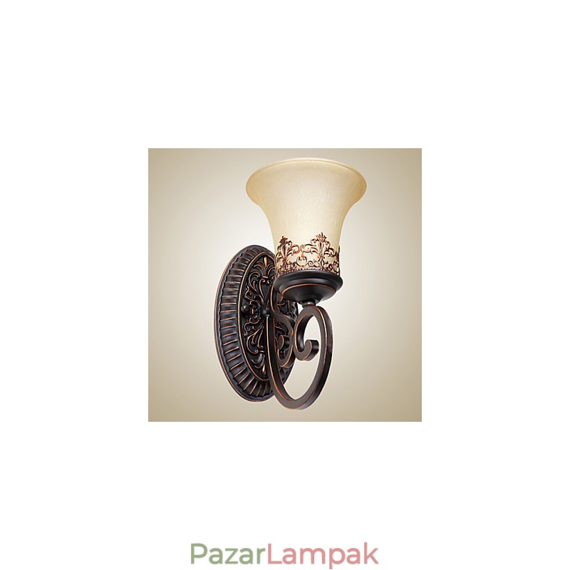 Vintage fali lámpák 1 lámpa gyanta anyagú üvegernyős hálószoba nappali folyosó lámpái