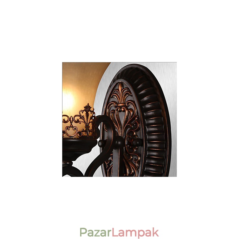 Vintage fali lámpák 1 lámpa gyanta anyagú üvegernyős hálószoba nappali folyosó lámpái