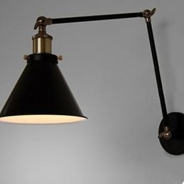 Industrial Nostalgia Personality Loft fekete esernyő szekció dupla fali lámpa