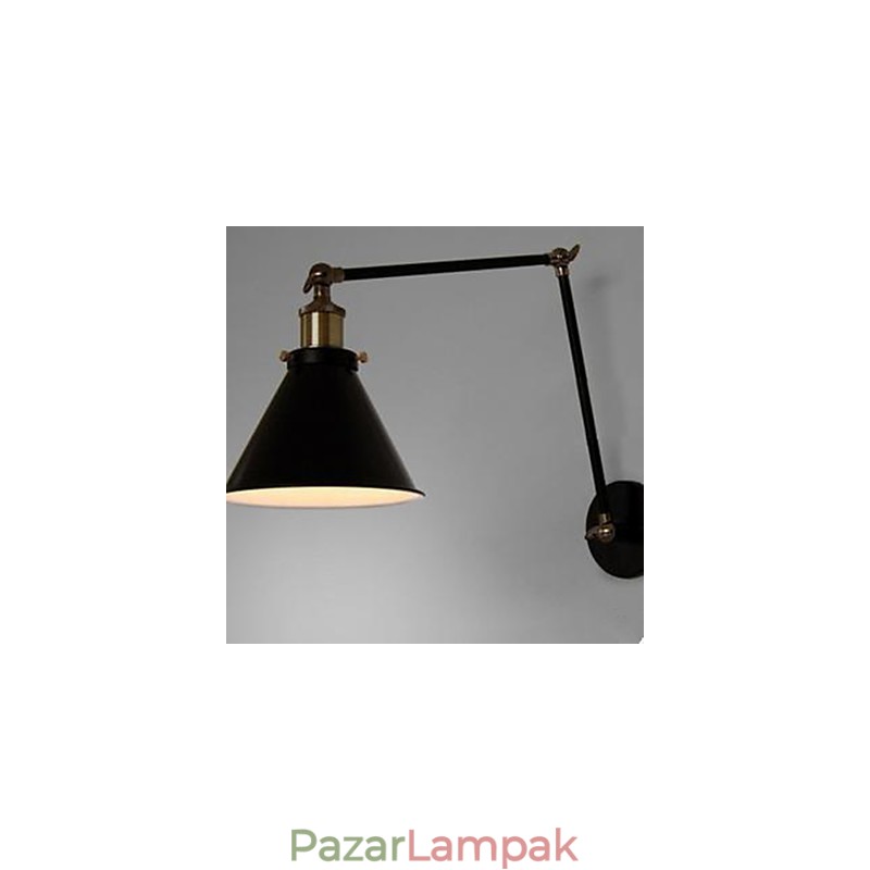 Industrial Nostalgia Personality Loft fekete esernyő szekció dupla fali lámpa