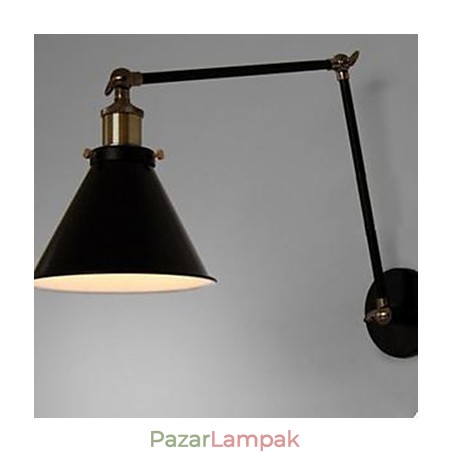 Industrial Nostalgia Personality Loft fekete esernyő szekció dupla fali lámpa Industrial Nostalgia Personality Loft fekete esernyő szekció dupla fali lámpa