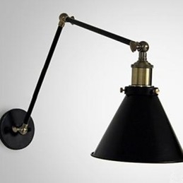 Industrial Nostalgia Personality Loft fekete esernyő szekció dupla fali lámpa