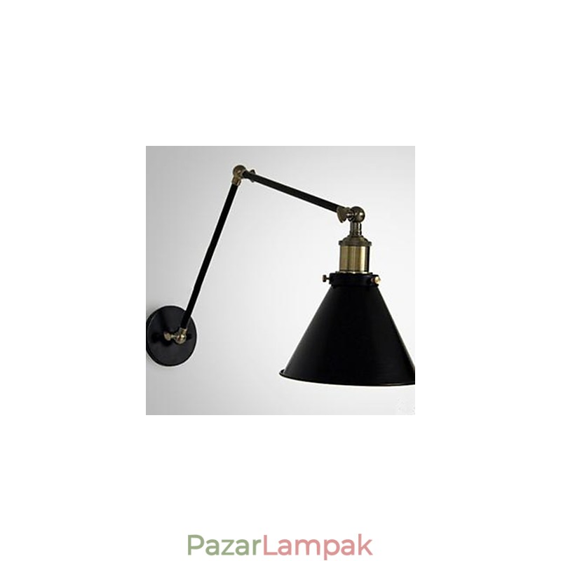 Industrial Nostalgia Personality Loft fekete esernyő szekció dupla fali lámpa