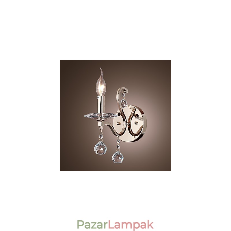 Kristály gyertya fali lámpák modern kortárs fém