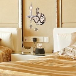 Kristály gyertya fali lámpák modern kortárs fém