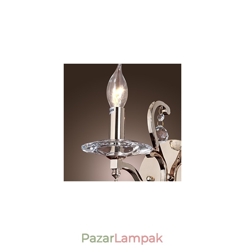 Kristály gyertya fali lámpák modern kortárs fém