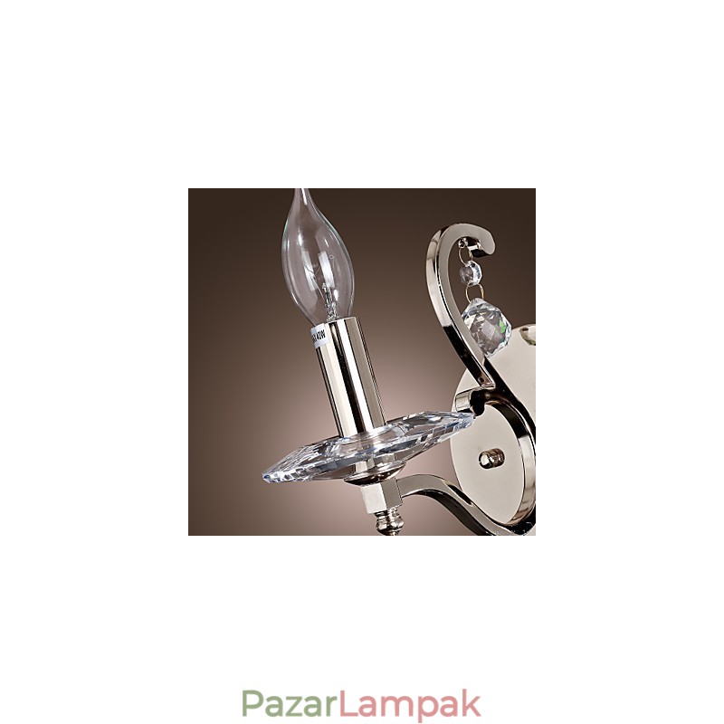 Kristály gyertya fali lámpák modern kortárs fém