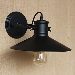 Retro Modern Kreatív Ipari Szél Fekete festékbolt Raktár Bár Cafe Hotel Vas fali lámpa