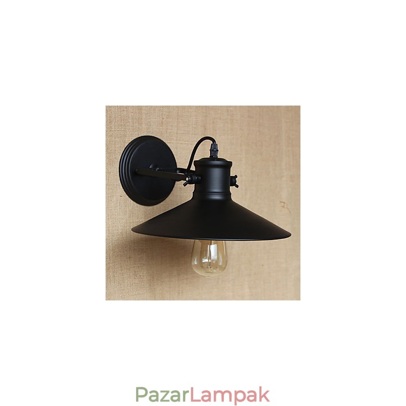 Retro Modern Kreatív Ipari Szél Fekete festékbolt Raktár Bár Cafe Hotel Vas fali lámpa