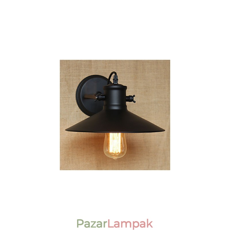 Retro Modern Kreatív Ipari Szél Fekete festékbolt Raktár Bár Cafe Hotel Vas fali lámpa