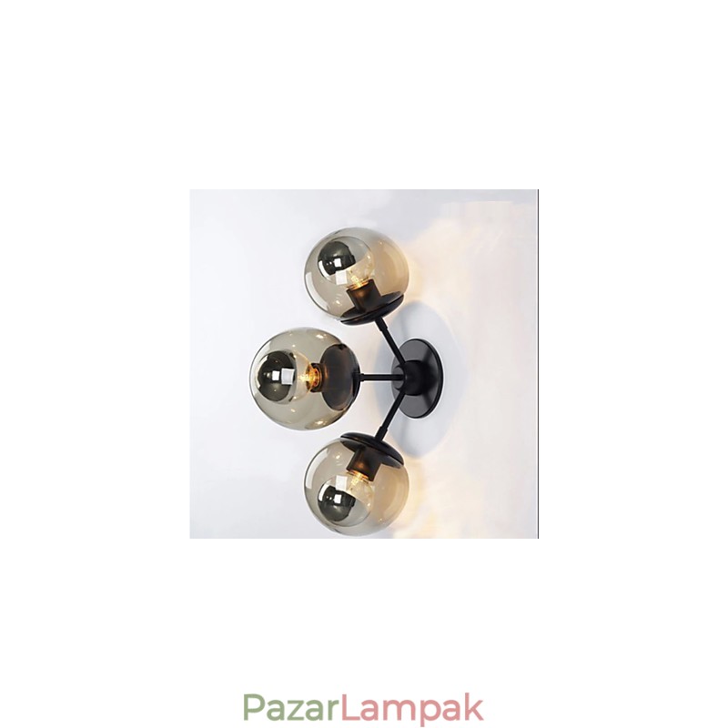 Falikarok Üveggolyó 3Lights kültéri beltéri fali lámpák rusztikus ház fém