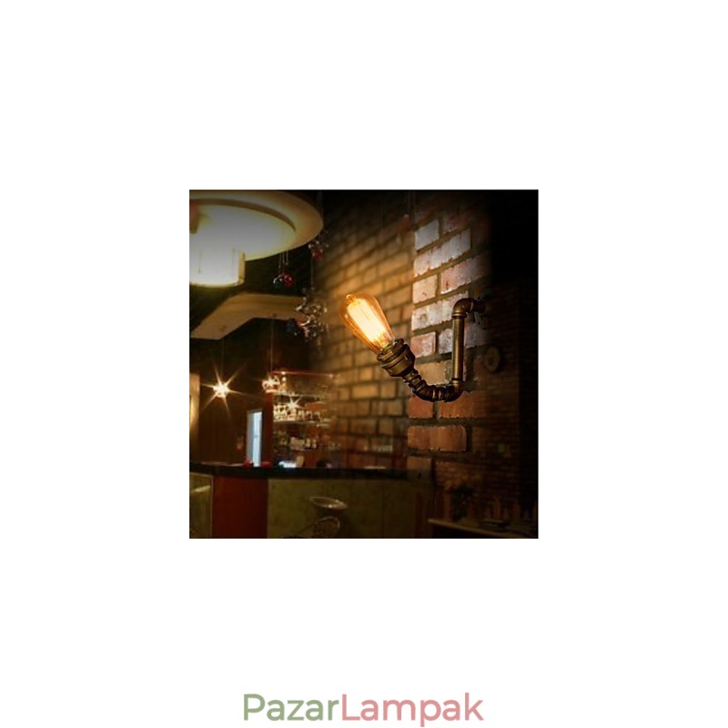 American Village Loft ipari Edison stílusú vintage fali lámpa Retro vízcső lámpa fali lámpa