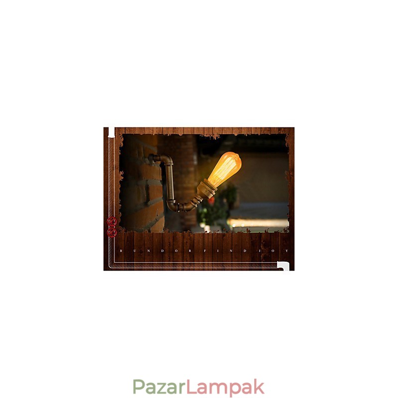 American Village Loft ipari Edison stílusú vintage fali lámpa Retro vízcső lámpa fali lámpa