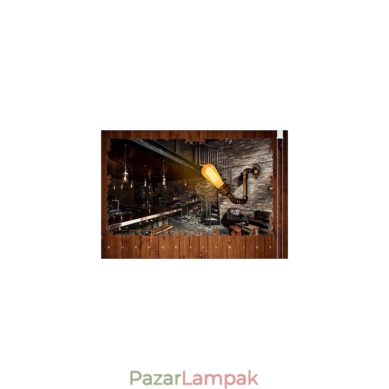 American Village Loft ipari Edison stílusú vintage fali lámpa Retro vízcső lámpa fali lámpa