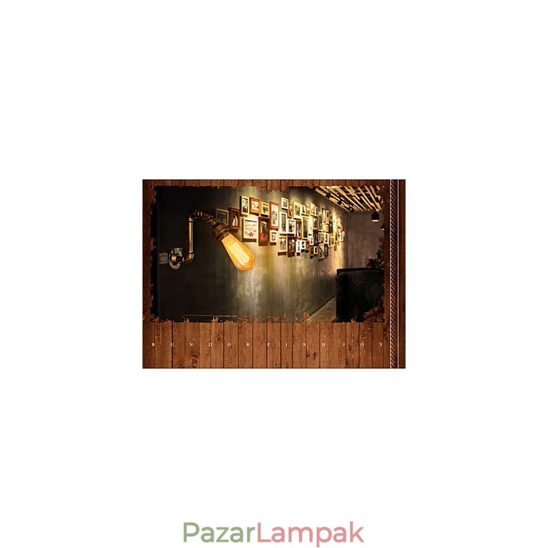 American Village Loft ipari Edison stílusú vintage fali lámpa Retro vízcső lámpa fali lámpa