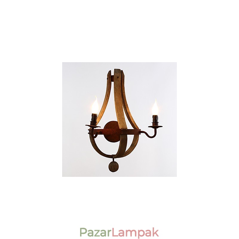 Mini stílusú falikarok, rusztikus Lodge fa bambusz