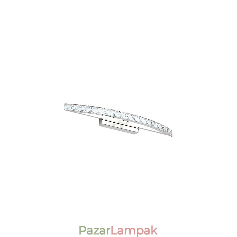 Tükörlámpa Rozsdamentes Acél és Kristály