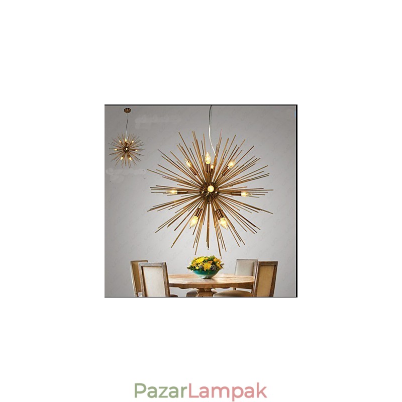 Retro Imitation Copper Creative line 12 csillár