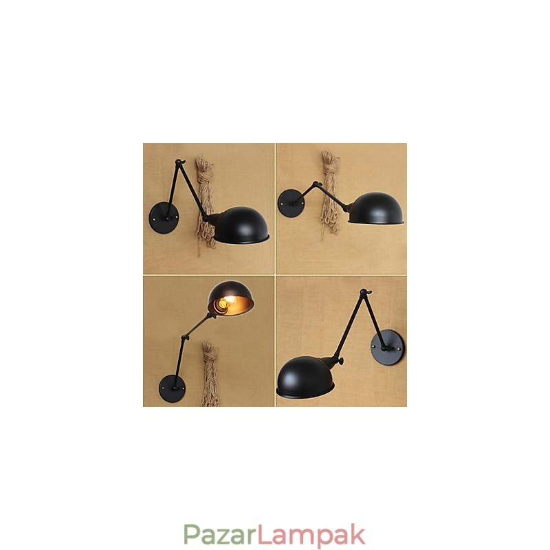 Ipari stílusú, retro dupla hosszú kar, egyszerű személyiség Ills éjjeliszekrény, étkező dekoratív falikar