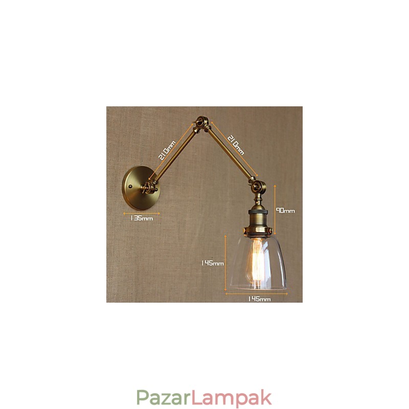 Retro Vintage RACK hálószoba ágy melletti exkluzív szálloda előcsarnoka díszített antik bronz falikar
